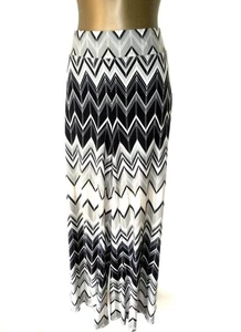 Joseph Ribkoff Ecru & black wide leg trousers 14 pull on zigzag print (8890 - Picture 1 of 5