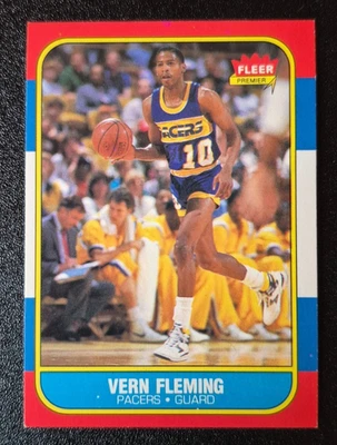 Баскетбольная карточка 1986-87 86 Fleer No33 Верн Флеминг Indiana Pacers дебютант RC почти как новая - Изображение 1 из 4