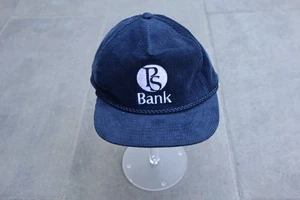 Vintage Cord PS Bank Snapback verstellbare Mütze Trucker Cap blau Made in USA - Bild 1 von 9
