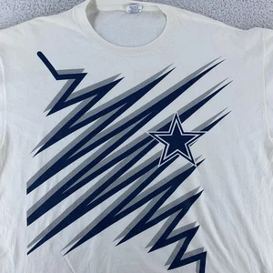 Vintage Dallas Cowboys Shockwave Shirt Mens XL NFL Football Starter 90s Tee Hat - Picture 1 of 8