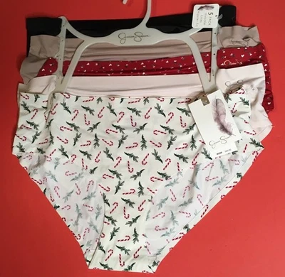 JESSICA SIMPSON NAVIDAD 5 PK CORAZONES HIPSTER 💕 ROPA INTERIOR MUJER TALLA XL NUEVO CON ETIQUETAS Foto 1 de 4