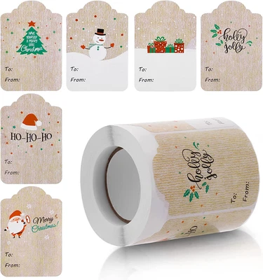Weihnachten Aufkleber Geschenk Dekorieren Selbstklebend 300 Stück 2x3 Zoll - Bild 1 von 4