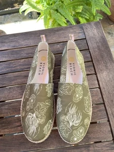 Vionic Beach scarpe espadrillas slip-on donna verde oceano laguna, taglia 9M - Foto 1 di 6