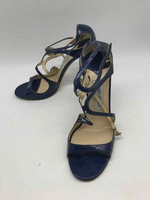 Salto slingback usado Jimmy Choo azul tamanho 38,5 - Imagem 1 de 4
