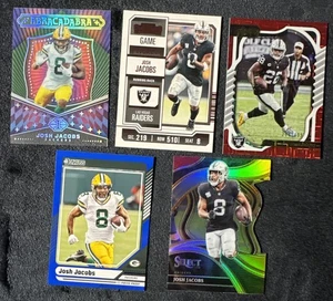 Josh Jacobs🏈 Packers & Raiders Troquelado, Boleto Rojo, /499 Lote Absoluto /5 R384 - Imagen 1 de 22