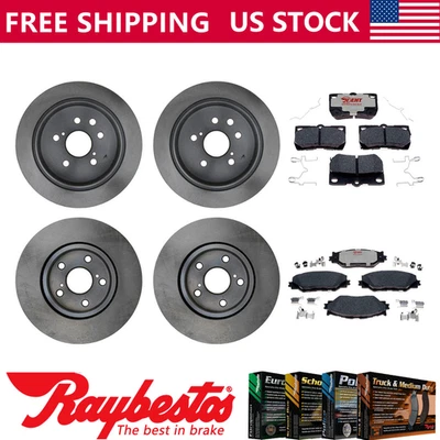 Rotores de freio dianteiros traseiros e pastilhas de freio híbridas Lexus IS250 2006-2008 - Raybestos - Imagem 1 de 4