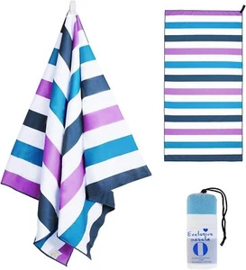 Exclusivo Mezcla Oversized Microfiber Quick Dry Beach Towel, Lightweight - Picture 1 of 6