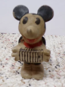 1930er Mickey Mouse spielt Musikinstrument Akkordeon Biskuit Disney Figur - Bild 1 von 8