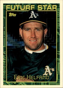 1994 Topps Oakland Athletics Baseball Card #363 Eric Helfand