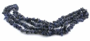 4mm to 9mm Rich Color Natural Iolite Chip Nugget 34 Inch Bead Strand CBS54 - Picture 1 of 2
