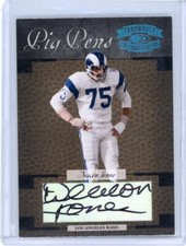 2005 Donruss Throwback Threads Deacon Jones Pig Pens Auto /100 LA Rams NFL
