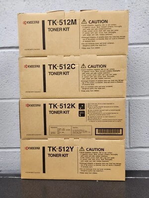 Juego de tóner de 4 colores KYOCERA TK-512K TK-512C TK-512M TK-512Y FS-C5020/25 FS-C5030 Foto 1 de 4