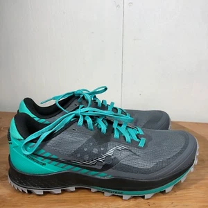 Saucony Shoes Womens 10 Peregrine 11 Trail Running Sneakers Gray Hiking - Picture 1 of 11