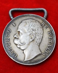 Medaglia medal medaillen Argento Umberto I Unità d'ITALIA 1848-1870 speranza - Foto 1 di 3