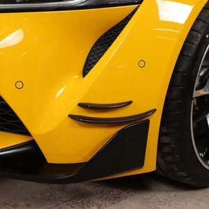 ABS Carbon Front Side Bumper Air Wing Strip Spoiler Stick For GR Supra A90 19-22 - Picture 1 of 7