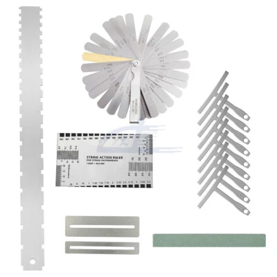 Guitar Thickness Feeler Gauge Understring Radius Gauge String Action Ruler Set - Image 1 of 4