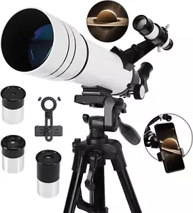 Teleskop, Astronomie Teleskop für Erwachsene High Powered, 70mm Apertur 400mm Pr - Photo 1/7