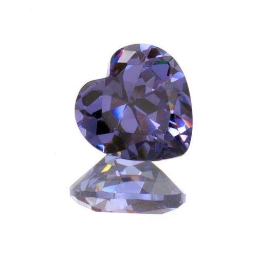 Corazones de circonita cúbica de tanzanita con clasificación AAA 5 mm - 10 mm **Ver video** Foto 1 de 1