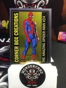 2024 Skybox Marvel Masterpieces '92 Plat Corner Box Creations SPIDER-MAN#CB-7🔥 - Picture 1 of 2