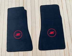 For Datsun 240Z 260Z 280Z floor mats carpet Black Red Z logo Set of2 1970-78 - Picture 1 of 3