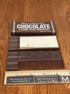 Vintage Milk Chocolate Bar Comb & Mirror Advertising Novelty Set Made In China - Picture 1 of 19
