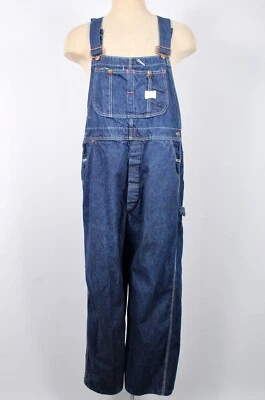 Mens VTG 70s Blue Denim Big Mac Overalls Sz L 1970s Square Bak - Image 1 of 4