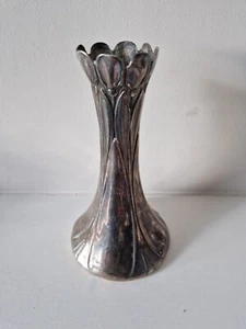 Vintage antike silber Vase Jugendstil Art Decco 18 cm hoch 242g - Bild 1 von 1