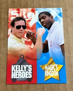 1993 Skybox #KEL/MAG 1 Kelly's Heroes Magic's Kingdom Magic Johnson Jim Kelly - Picture 1 of 2