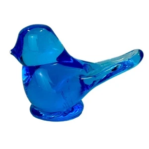 Blue Bird Of Happiness Ron Ray Art Glass Hand Blown Figurine Signed 1992 - 4.5” - Picture 1 of 6