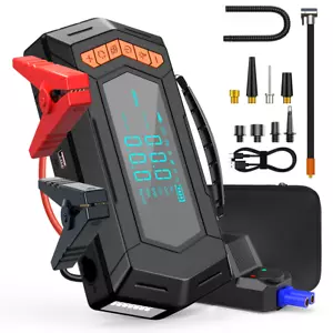 9000A Car Battery Jump Starter Peak Power Bank with Air Compressor Air Blower - Picture 1 of 13