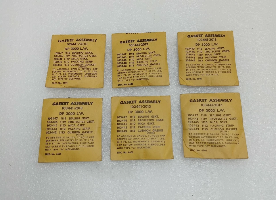 Diamond Power Gasket assembly 103441-2013 (lot of 6) - Image 1 of 1