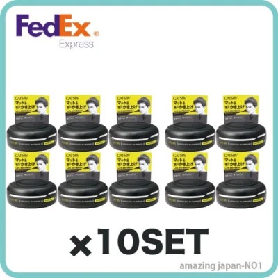 Mandom GATSBY Hair Wax Moving Rubber Extreme Mat Black 80g×10 set from Japan - Image 1 of 2