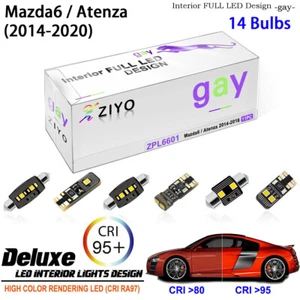 LED Interior Light Kit for Mazda6 2014-2021 Mazda 6 White Light Bulbs Upgrade - Picture 1 of 8