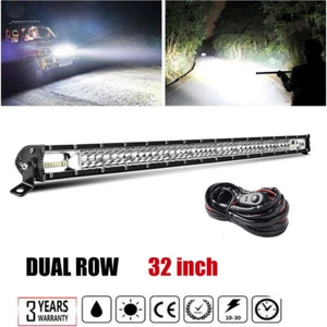 32 Inch 1200W LED Light Bar Spot Flood Combo Snow Fog Lamp Truck UTV ATV Wiring - Picture 1 of 12