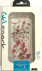Speck Presidio Clear + Print Case for iPhone 2nd/7/8 -Golden Blossoms Pink #5754 - Picture 1 of 3