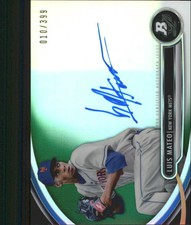 2013 Bowman Platinum Prospect Autographs Green Refractors #LM Luis Mateo /399