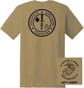 USMC - 3rd Battalion, 7th Marine Regiment T-Shirt - Picture 1 of 9