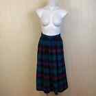 Vintage High Waisted Plaid Wool Skirt Small Dark Academia Uniform Preppy School