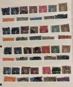 1922-1923 LOT OF GERMANY HYPERINFLATION LONG STAMPS IN STOCK PAGE - Picture 1 of 1