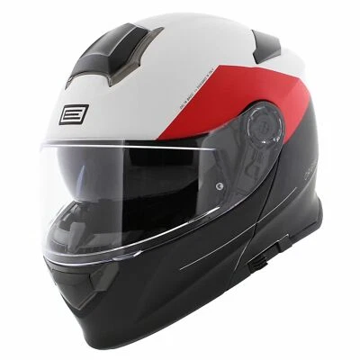 Original Delta Basic Casco Virgen Rojo Negro Blanco Mate - Modular Flip Up Mo... - Imagen 1 de 4