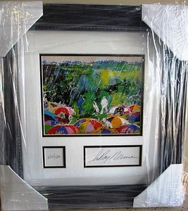 Leroy Neiman Arnie im Regen Arnold Palmer Golf Masters gerahmtes Exlibris Kunst - Bild 1 von 6