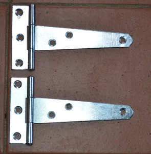 100 mm 4" Zinc Plated Tee Hinge for Small Shed's, Rabbit Hutches etc (121A-4") - Picture 1 of 1