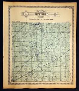 1915 Plat Map Pittsfield Township Washtenaw County Michigan Ardmore Gardens - Picture 1 of 9