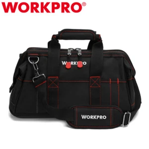 WORKPRO 16-inch Zipper Tool Bag Wide Mouth Heavy Duty Storage Carrying Work Tote - Picture 1 of 13
