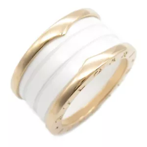 BVLGARI B-zero 1 ceramic Ring 18KPG Rose Gold Used unisex US size 7.25 #55 - Picture 1 of 9
