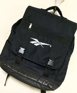 90S Reebok Vector logo grand sac à dos sac à dos noir