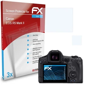 atFoliX 3x Protecteur d'écran pour Canon EOS R5 Mark II clair - Photo 1/8