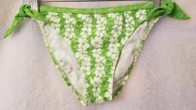 Bare Assets Mujer Bikini Parte Inferior Traje de Baño Talla M Mediano Verde Blanco Hawaiano Foto 1 de 4