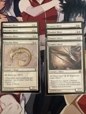 MTG White 4x Watcher Sliver 4x Poultice Sliver playsets NM/M Fast Shipping! - Image 1 of 3