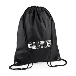 Personalised Gym Sack / Pump / Swim Drawstring Bag Printed with name - Black - Picture 1 of 10